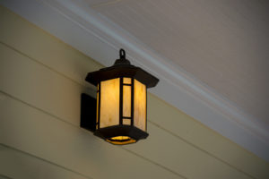 porch light on, home security tip
